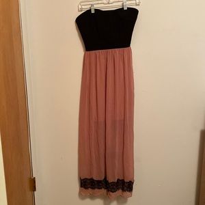 Strapless long dress!